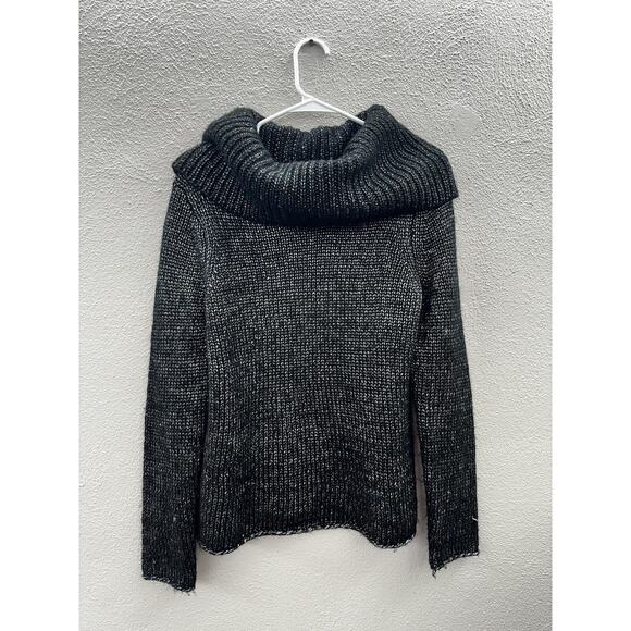 Bass Womens Sweater Size Medium Gray Shimmer Long Sleeve Crowl Neck - Picture 1 of 11